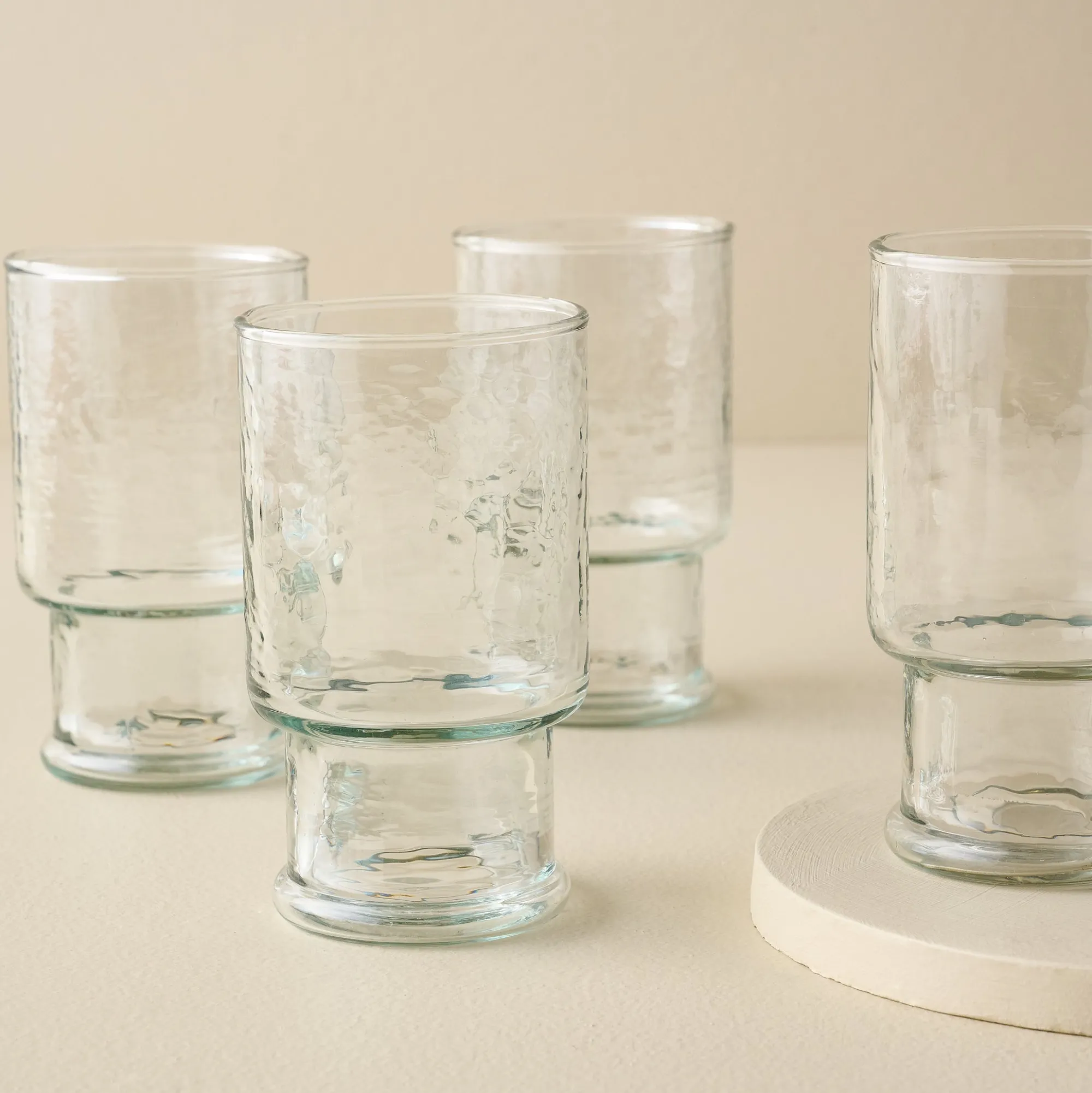 Magnolia Rustic Glass Stacking Tumbler Bundle (Set of 4) - Large