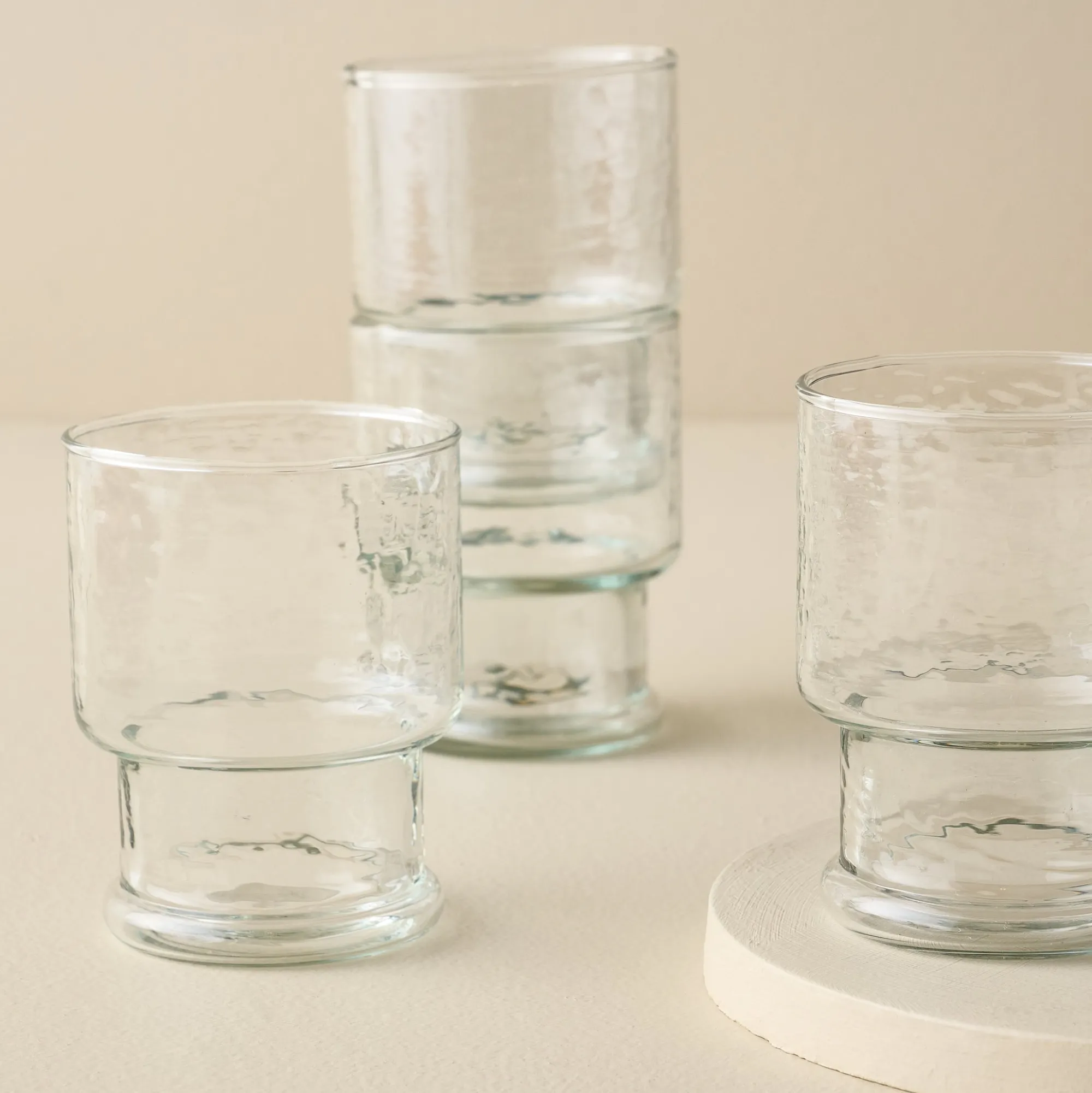 Magnolia Rustic Glass Stacking Tumbler Bundle (Set of 4) - Small