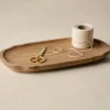 VND6622 ARVIND EXPO-CRAFTS Small Brigitte Fluted Edge Wood Tray