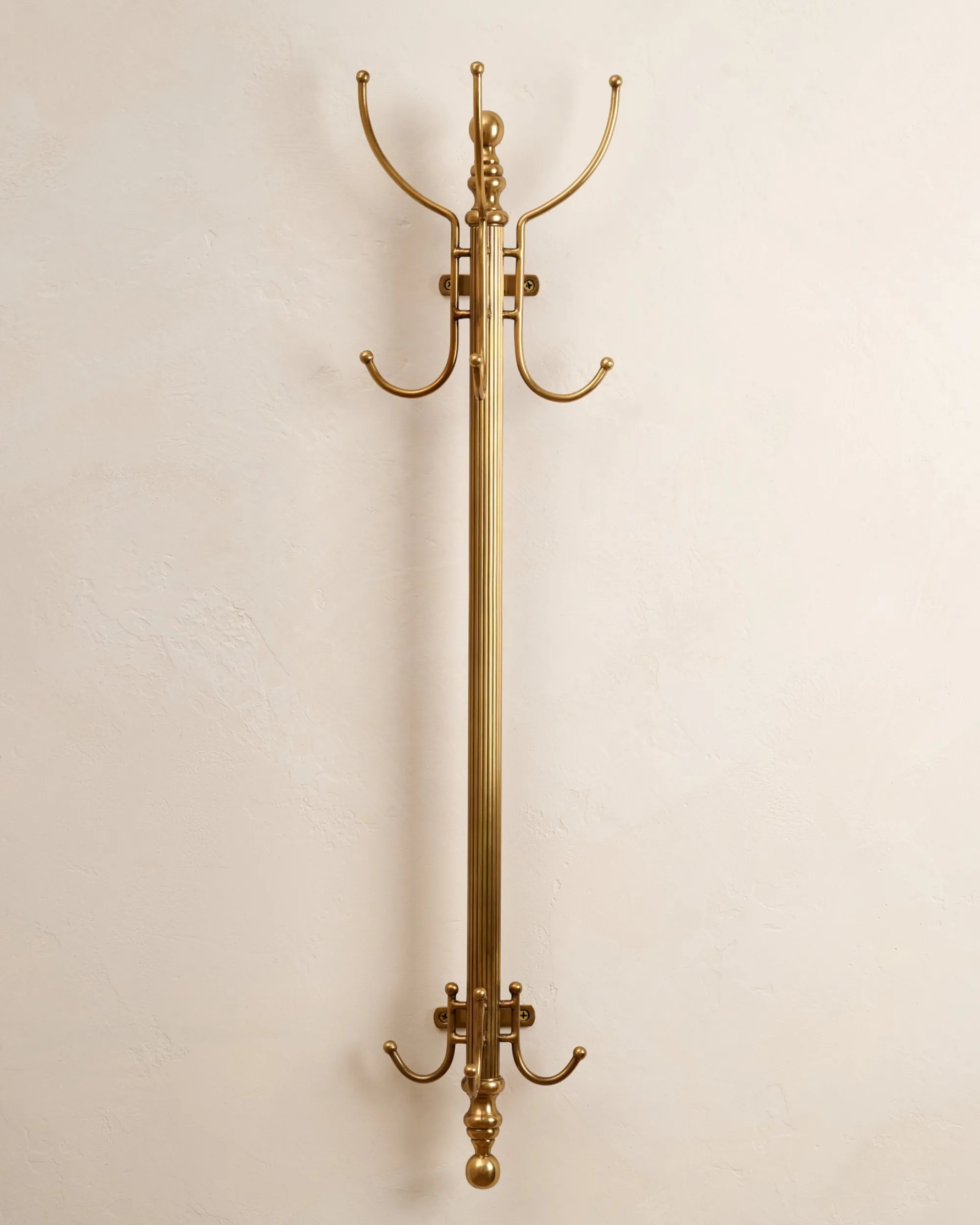 VND8807 Ganga Handicrafts Solid Brass Vertical Coat Rack