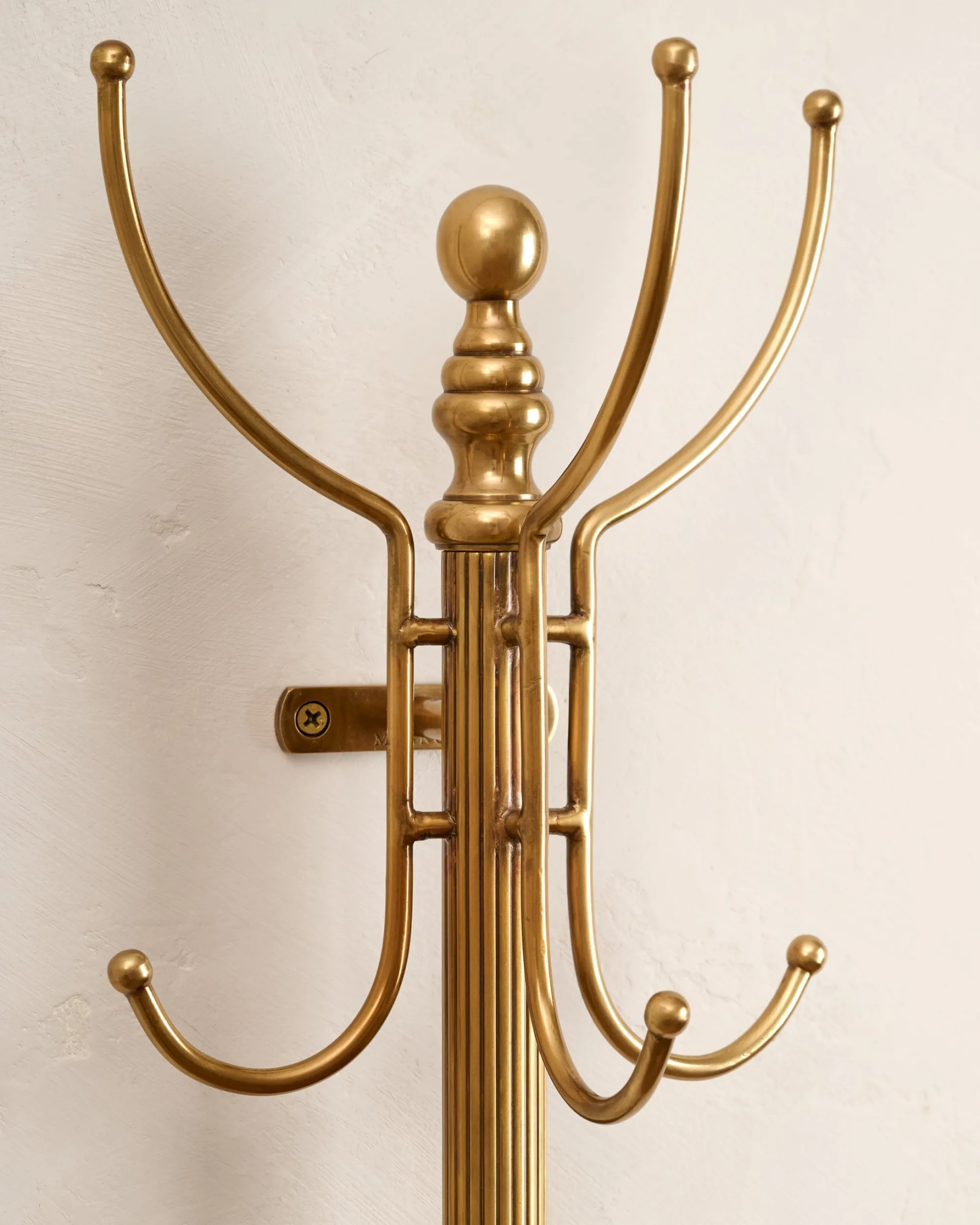 VND8807 Ganga Handicrafts Solid Brass Vertical Coat Rack