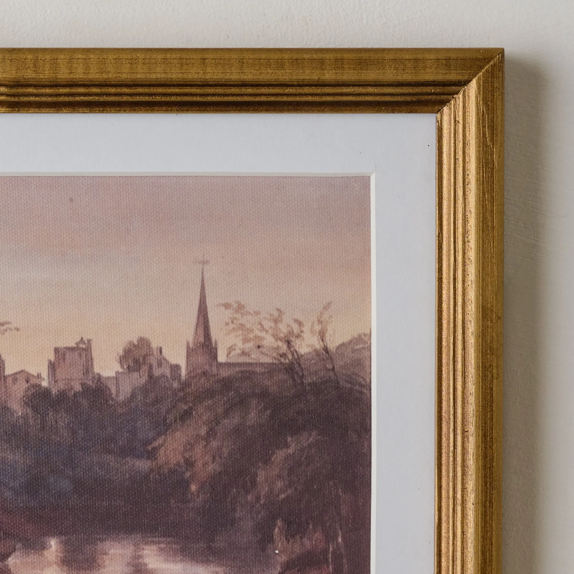 VND0164 Creative Co-op Inc Steeple On the Water Framed Print