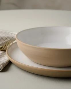 VND6562 Chaozhou Highland Crafts Company Ltd Stone White Lakelynn Pasta Bowl