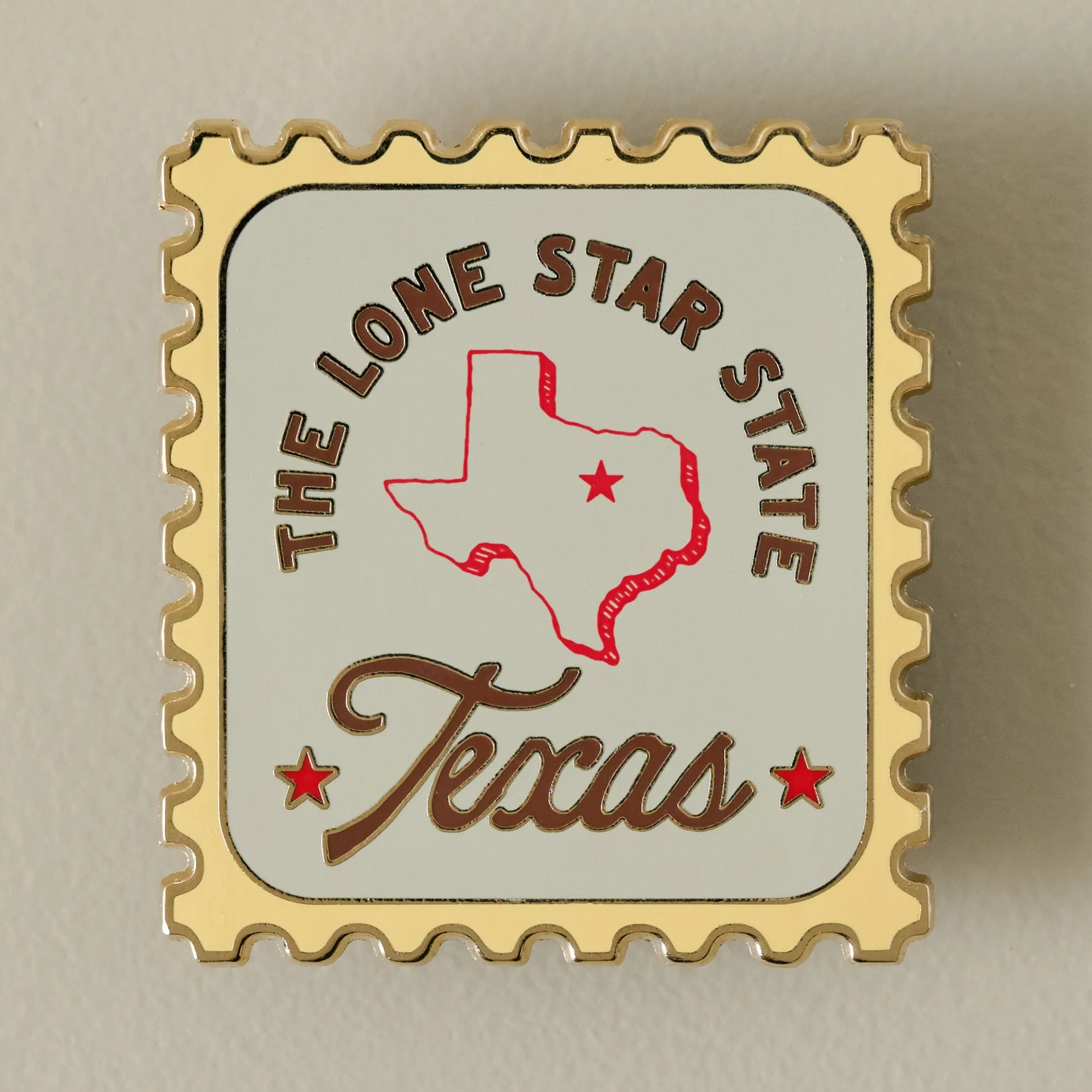 VND3322 Three Potato Four Texas Postage Stamp Enamel Magnet