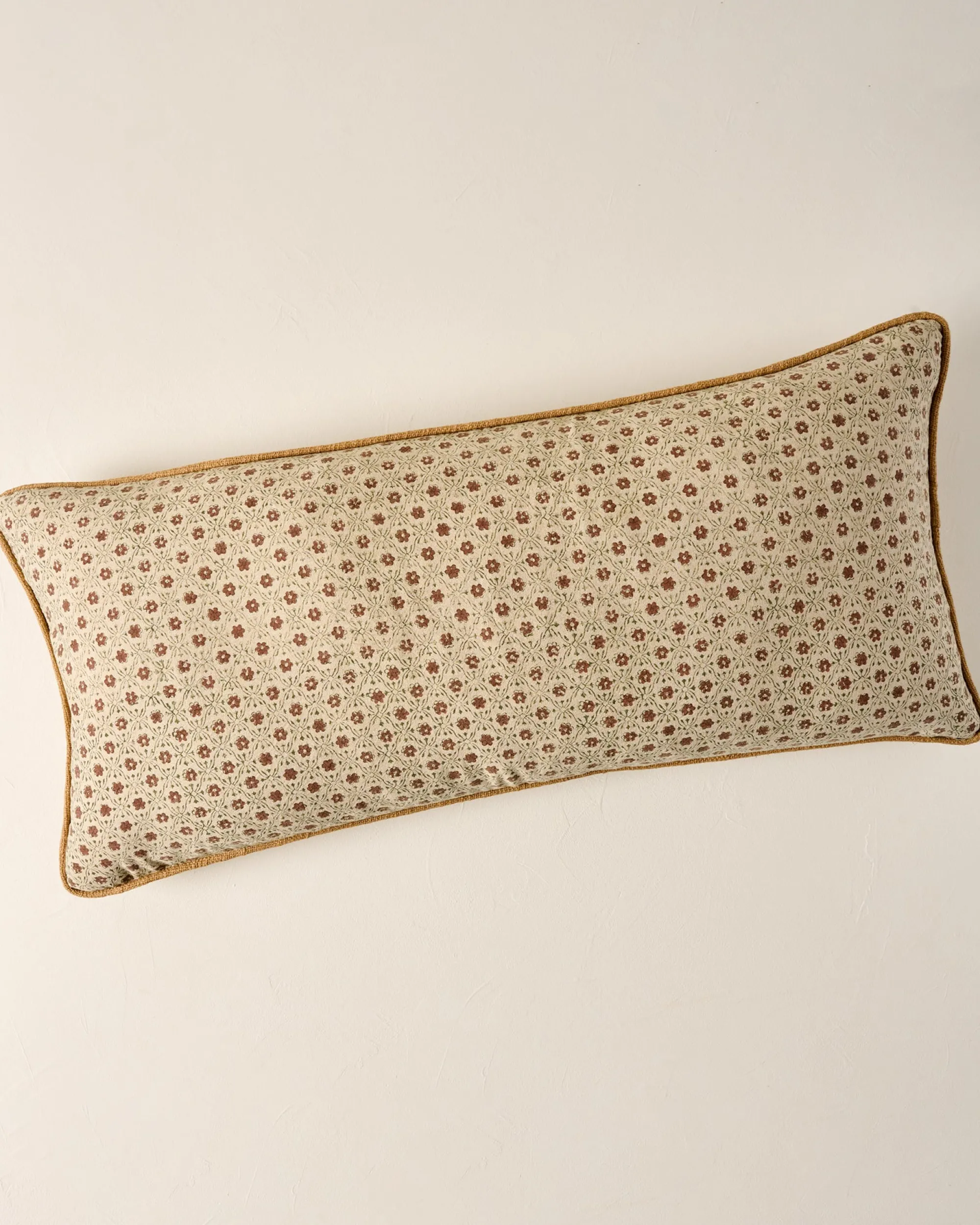 VND8009 Jaipur Arts Thea Clay Block Print Large Lumbar Pillow