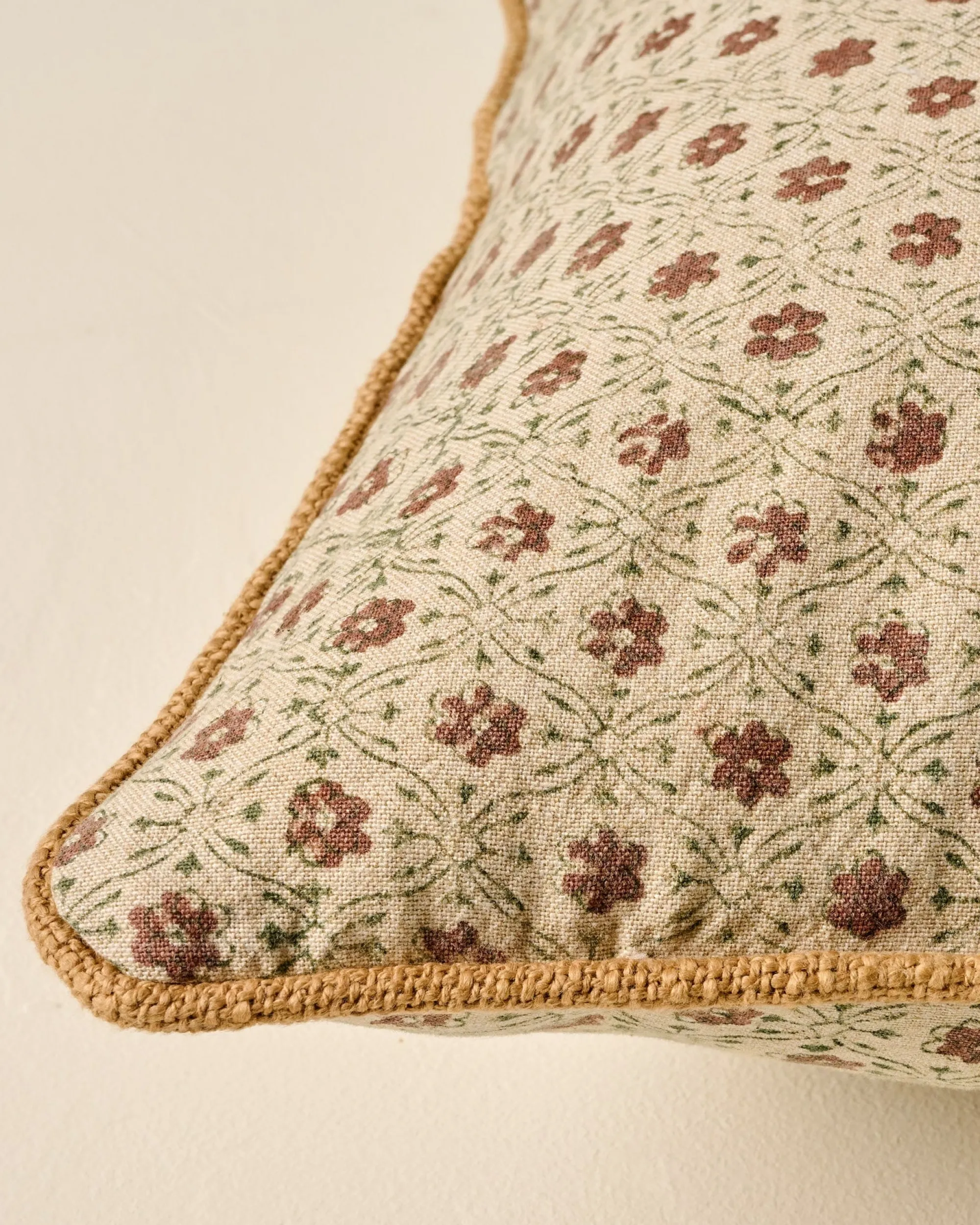 VND8009 Jaipur Arts Thea Clay Block Print Large Lumbar Pillow