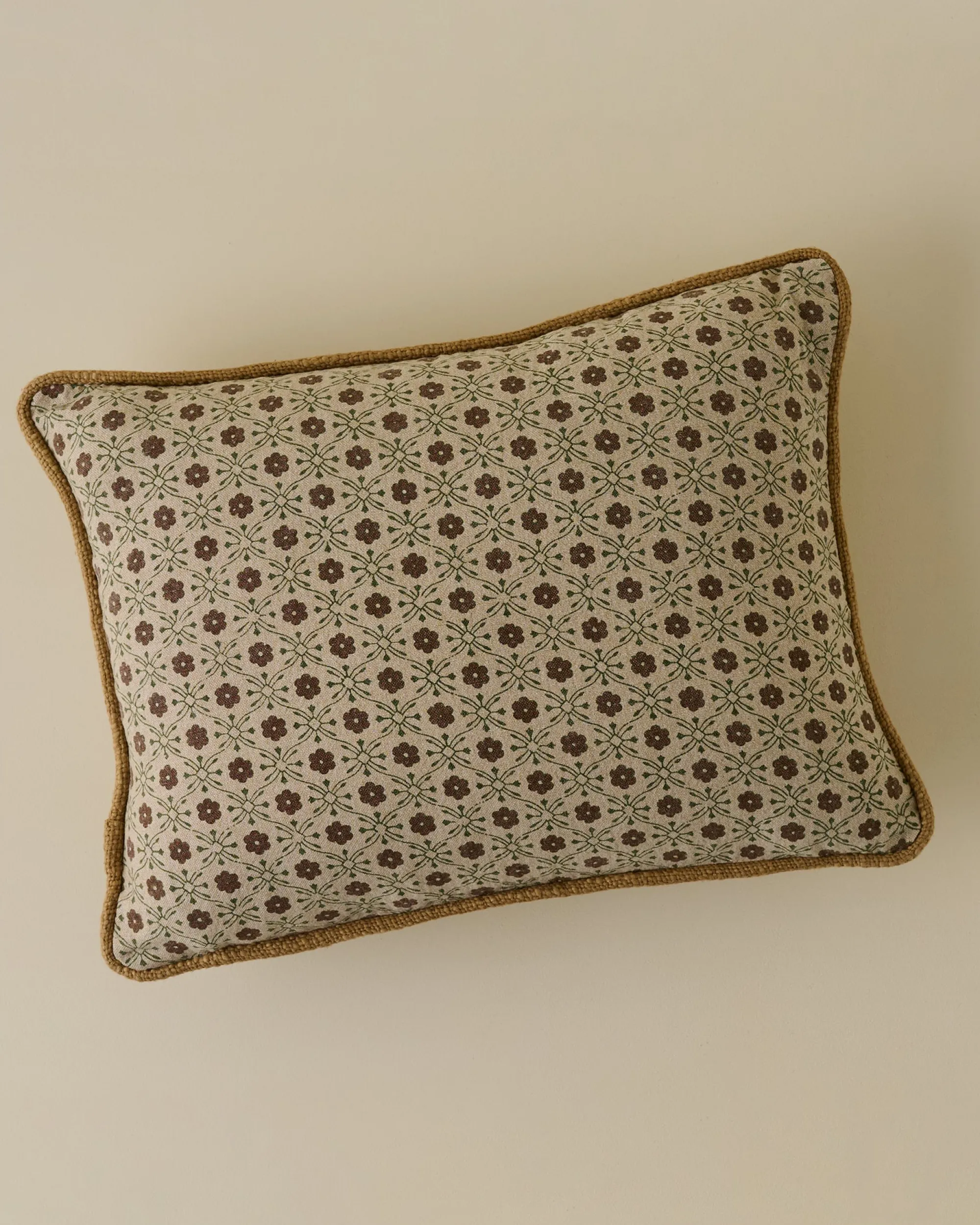 VND8009 Jaipur Arts Thea Clay Block Print Pillow w/ insert, 12x16