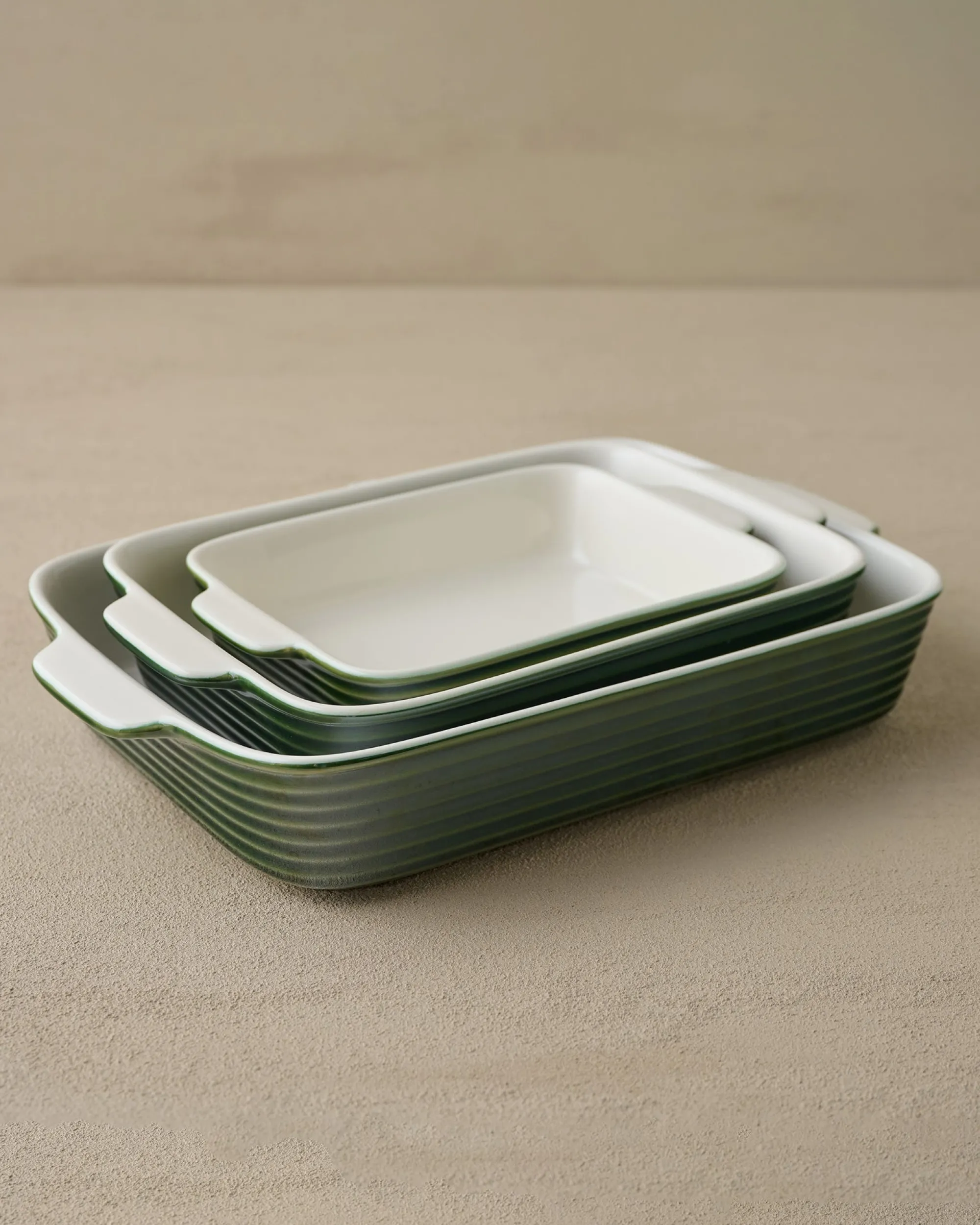 VND7817 FOXSTONE DEVELOPMENT CO.,LTD The Cottage Collection Forest Green Baking Dish Set of Three