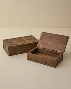 VND8122 R R INDUSTRIES Trina Carved Wood Box