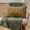 VND8009 Jaipur Arts Velvet Amber Vines Lumbar Pillow