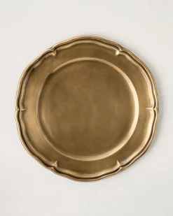 VND0164 Creative Co-op Inc Vintage-Inspired Brass Charger