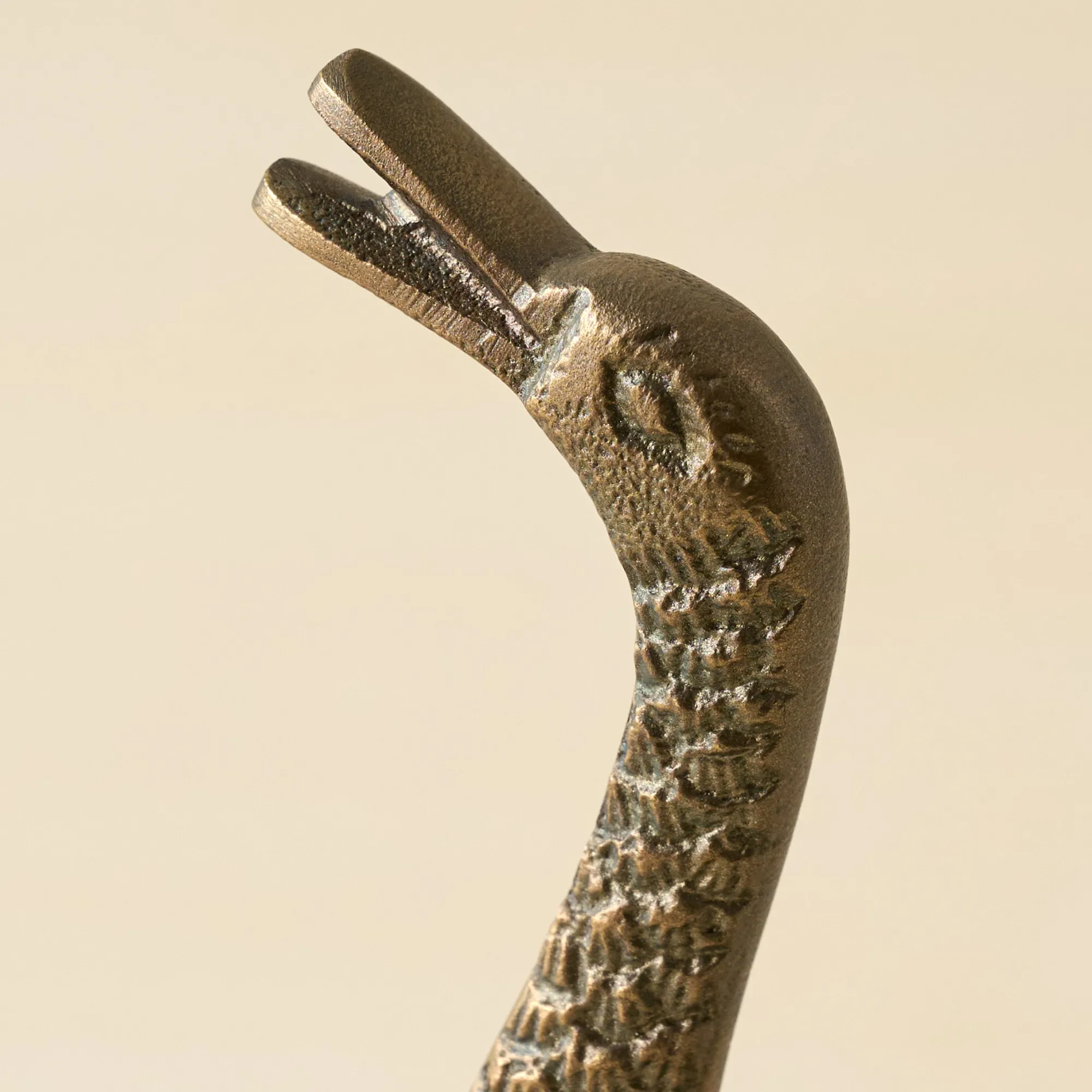 VND6714 BRASAGE Vintage Inspired Brass Duck Taper Holder