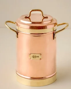 VND8417 AC Brothers Vintage Inspired Copper + Brass Canister