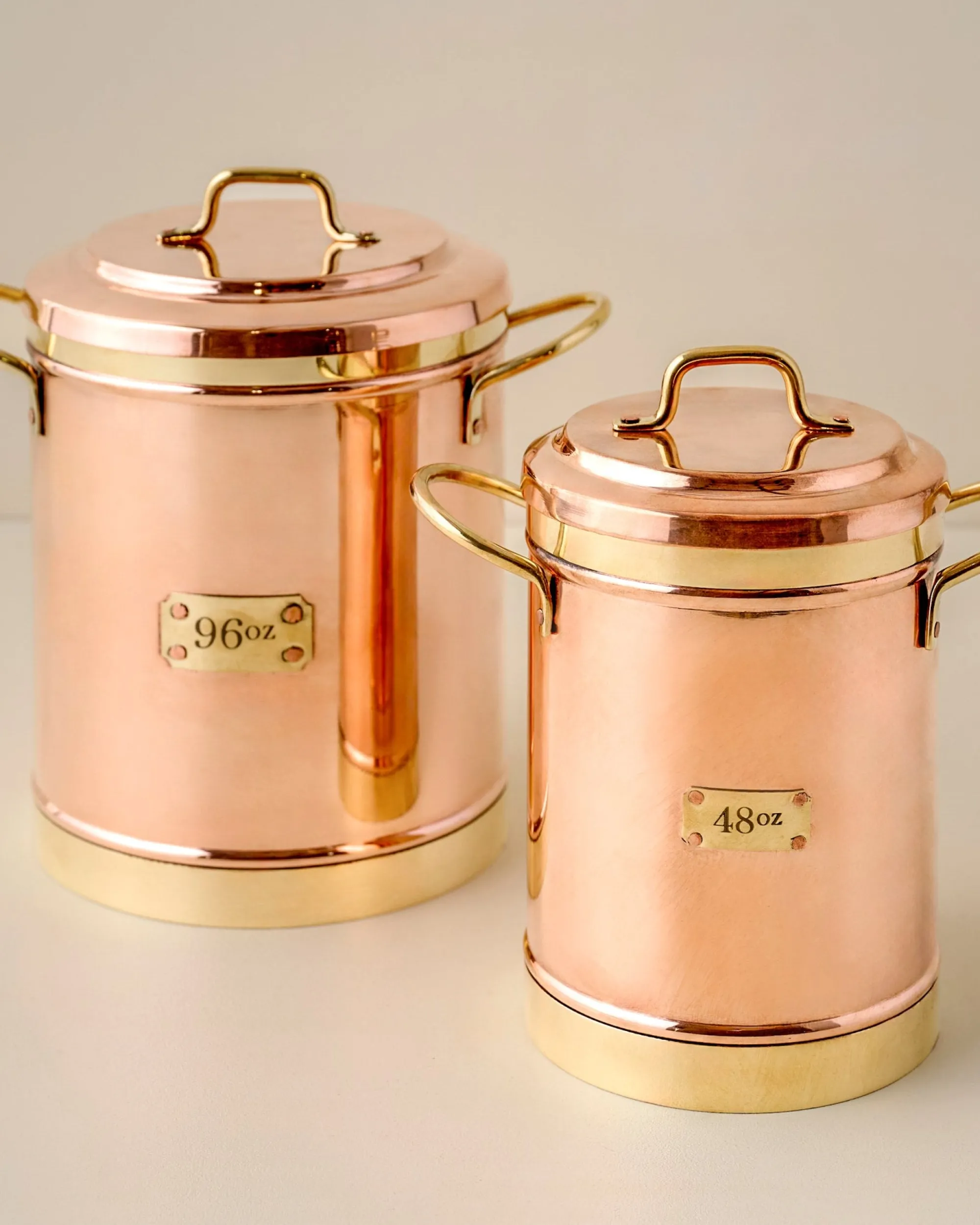 VND8417 AC Brothers Vintage Inspired Copper + Brass Canister