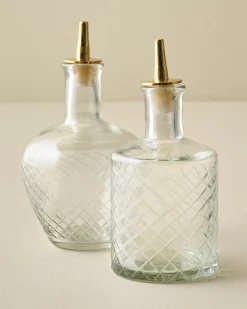 VND0018 Be Home Vintage-Inspired Etched Glass Bottle