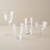 Magnolia Vintage-Inspired Etched Glass Drinkware Bundle