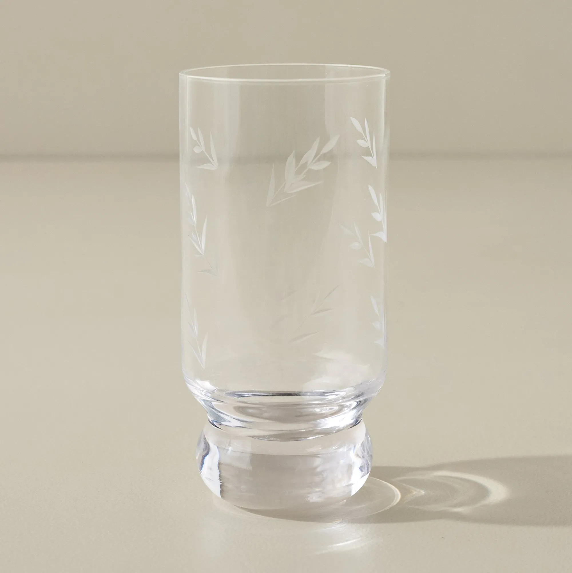 Magnolia Vintage-Inspired Etched Glass Drinkware Bundle