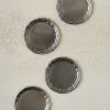 VND7371 True Home Decor Pvt Ltd Vintage-Inspired Pewter Coaster Set