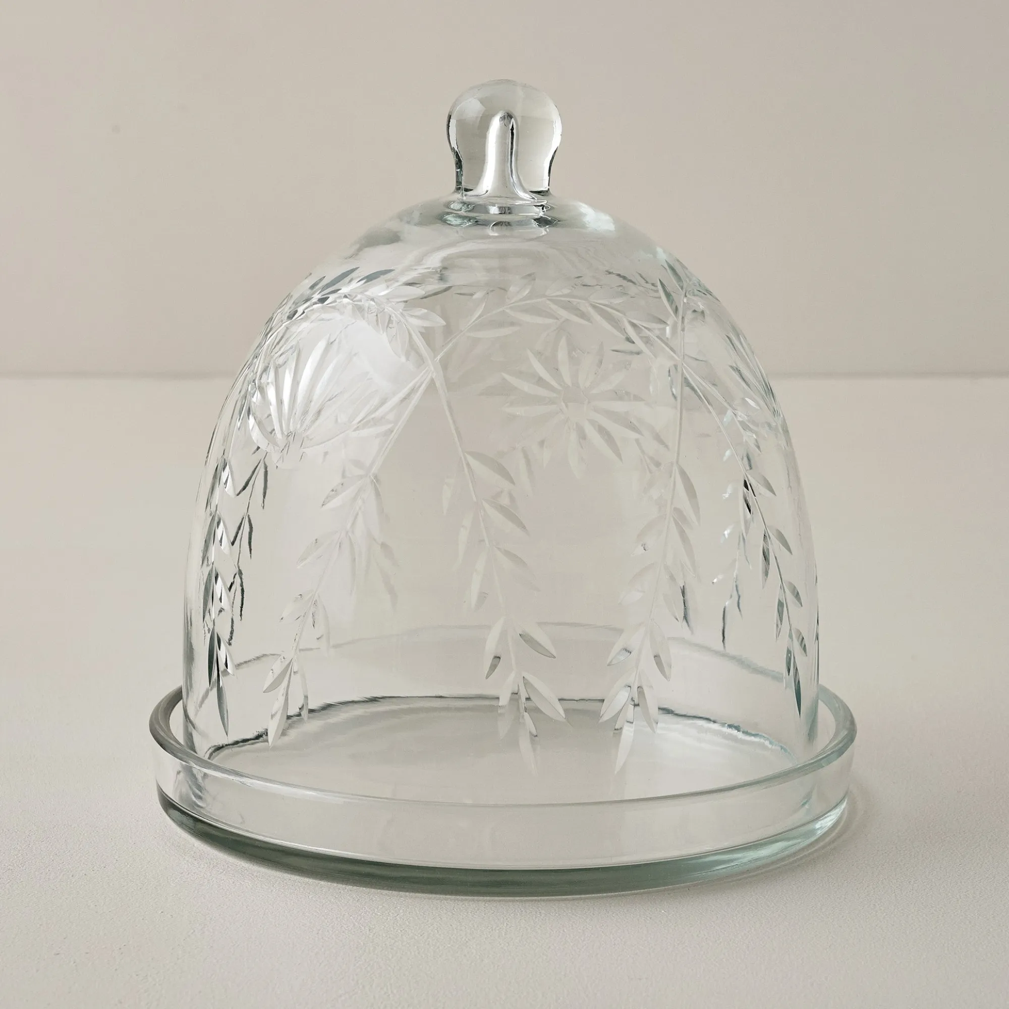 VND6967 S Gopal Overseas Vivian Cut Glass Candle Cloche