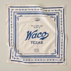 VND8387 Trail Hankie Inc Waco, Texas White Bandana