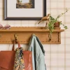 VND8329 Craftmachine India Pvt Ltd Wade Wood Wall Shelf with Hooks