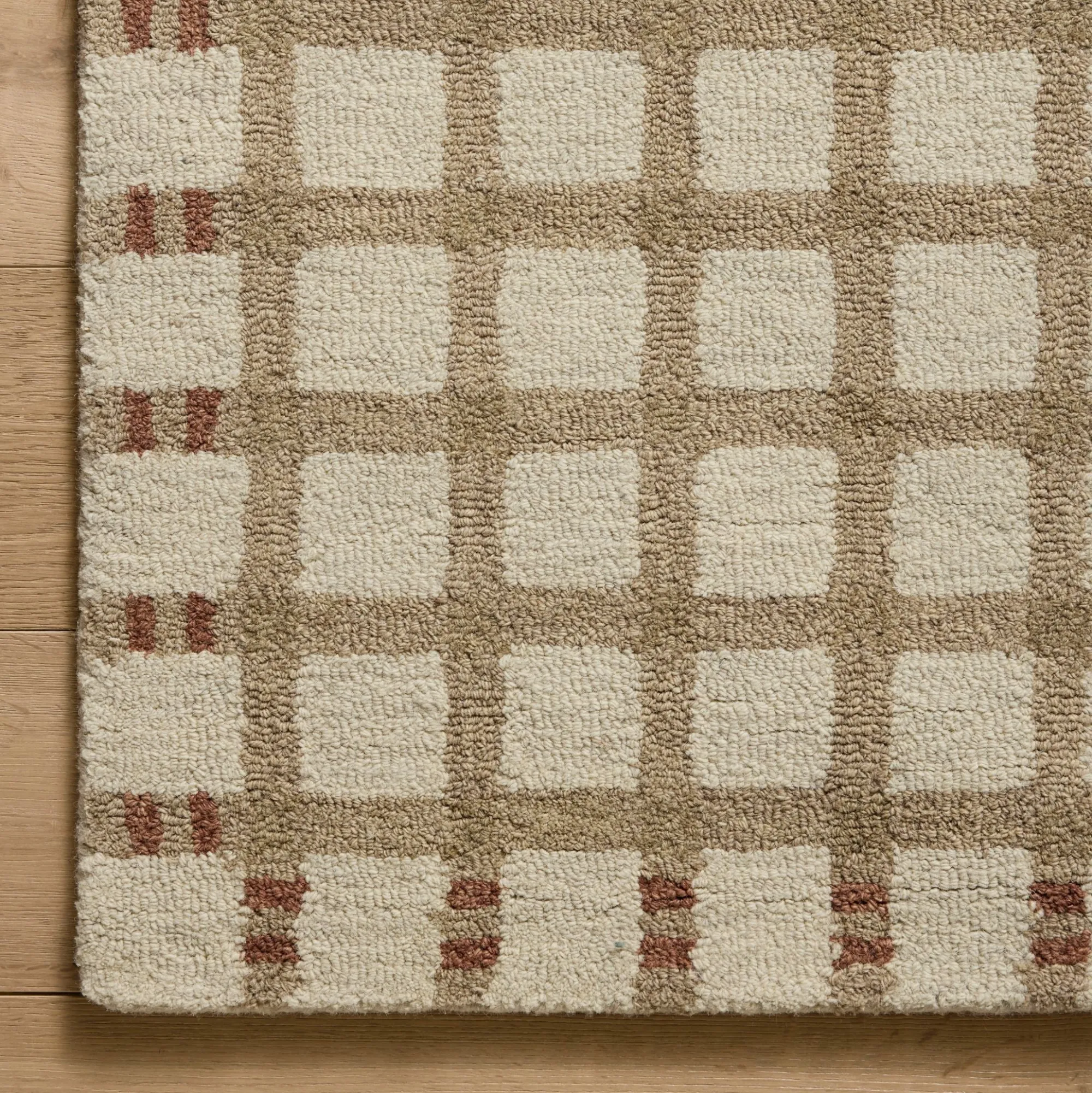 VND0086 Loloi Inc Waylon Natural Rust Rug