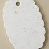 VND6842 Ferry International White Marble Scalloped Serving Board