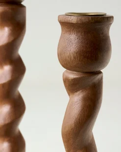VND7974 Guru Creations Wooden Barley Twist Taper Holder