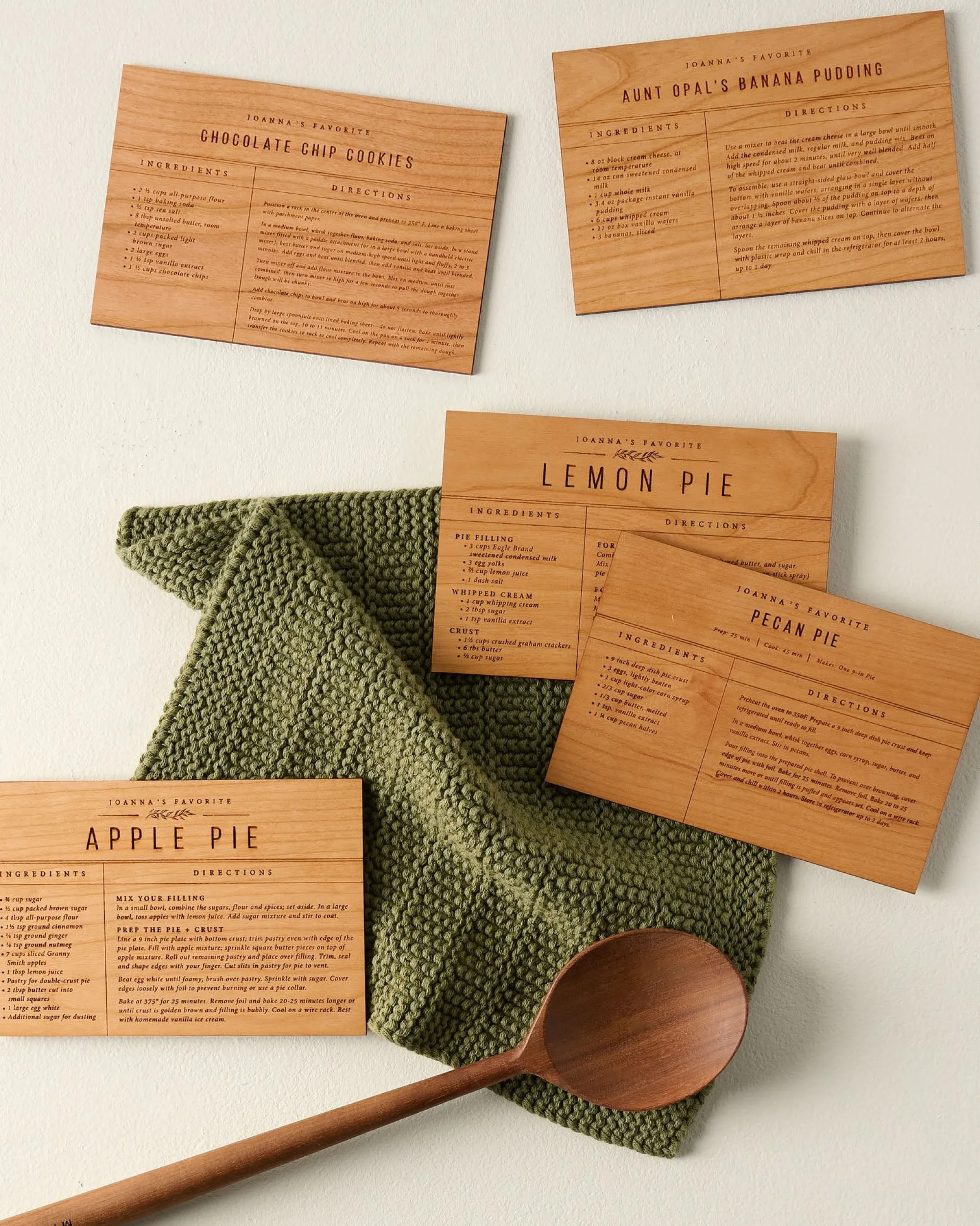 VND0556 Wordsmith Wood Shop Wooden Recipe Card