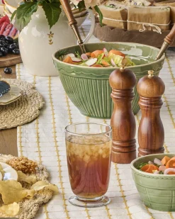 VND0164 Creative Co-op Inc Wood Salt & Pepper Grinder Set