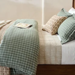 VND6843 KARUR GOLDLINE EXPORTS LLP Woven Grid Coverlet