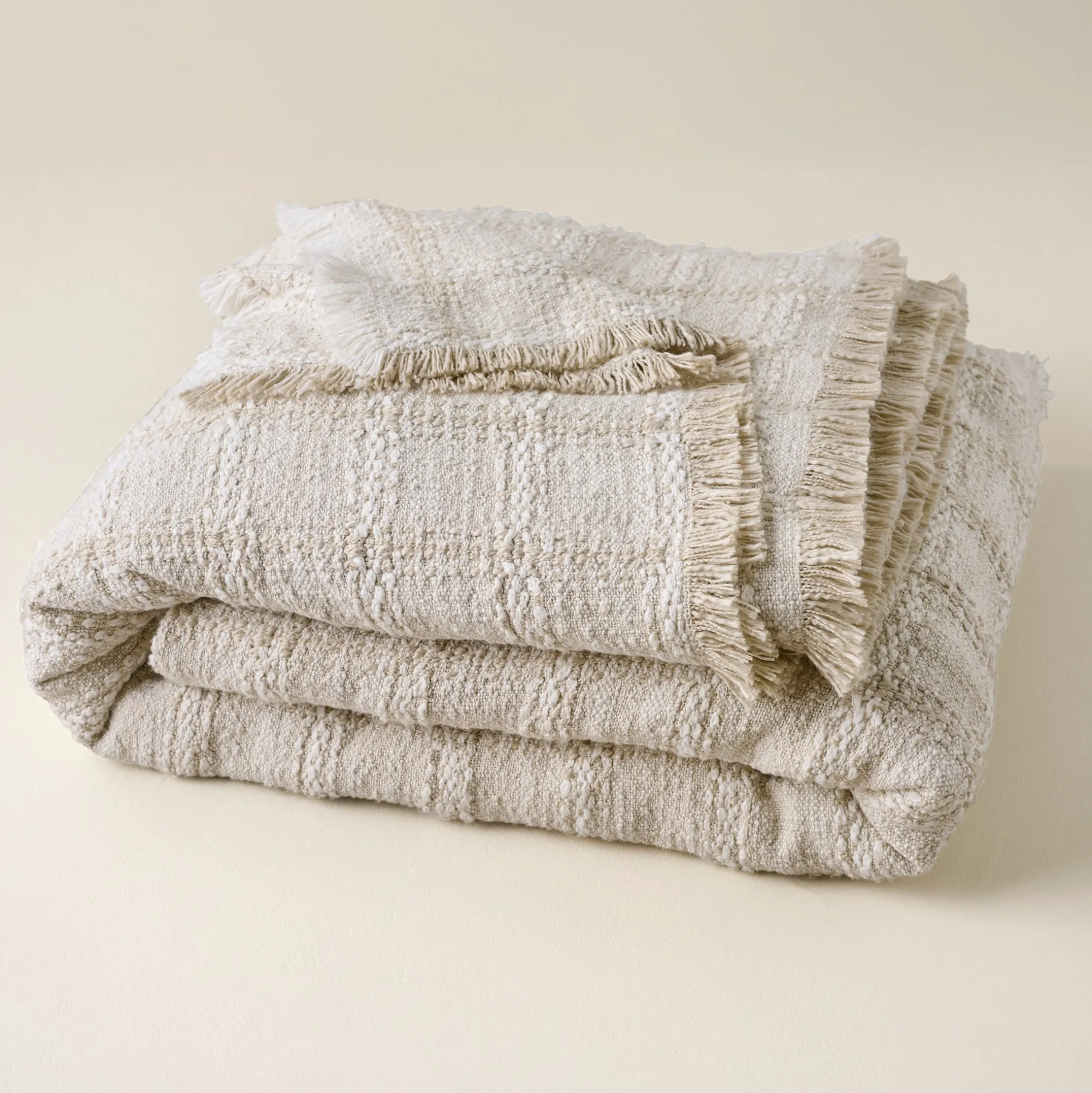 VND6843 KARUR GOLDLINE EXPORTS LLP Woven Grid Coverlet